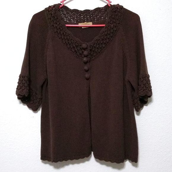 Peck & Peck crochet retro 50s cardigan - Picture 1 of 7